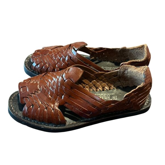 DSanty Handmade Mexican Leather Huarache Sandals  Womens Size 9 Fisherman - Picture 1 of 7